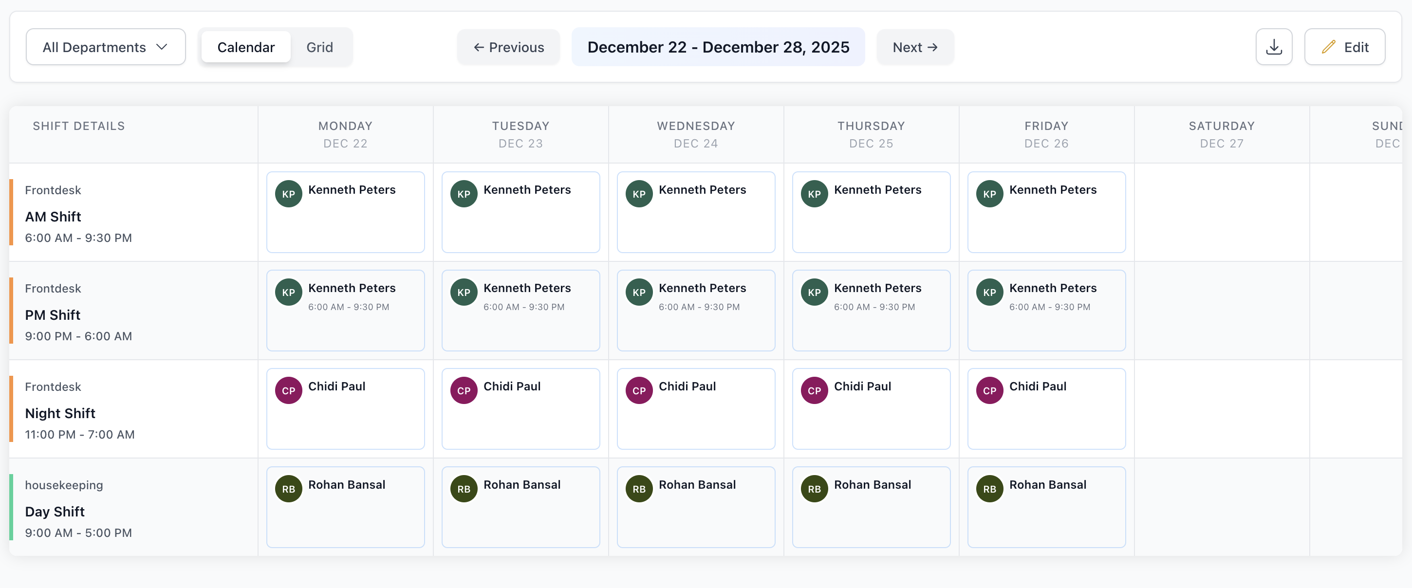 One-Click Scheduling
